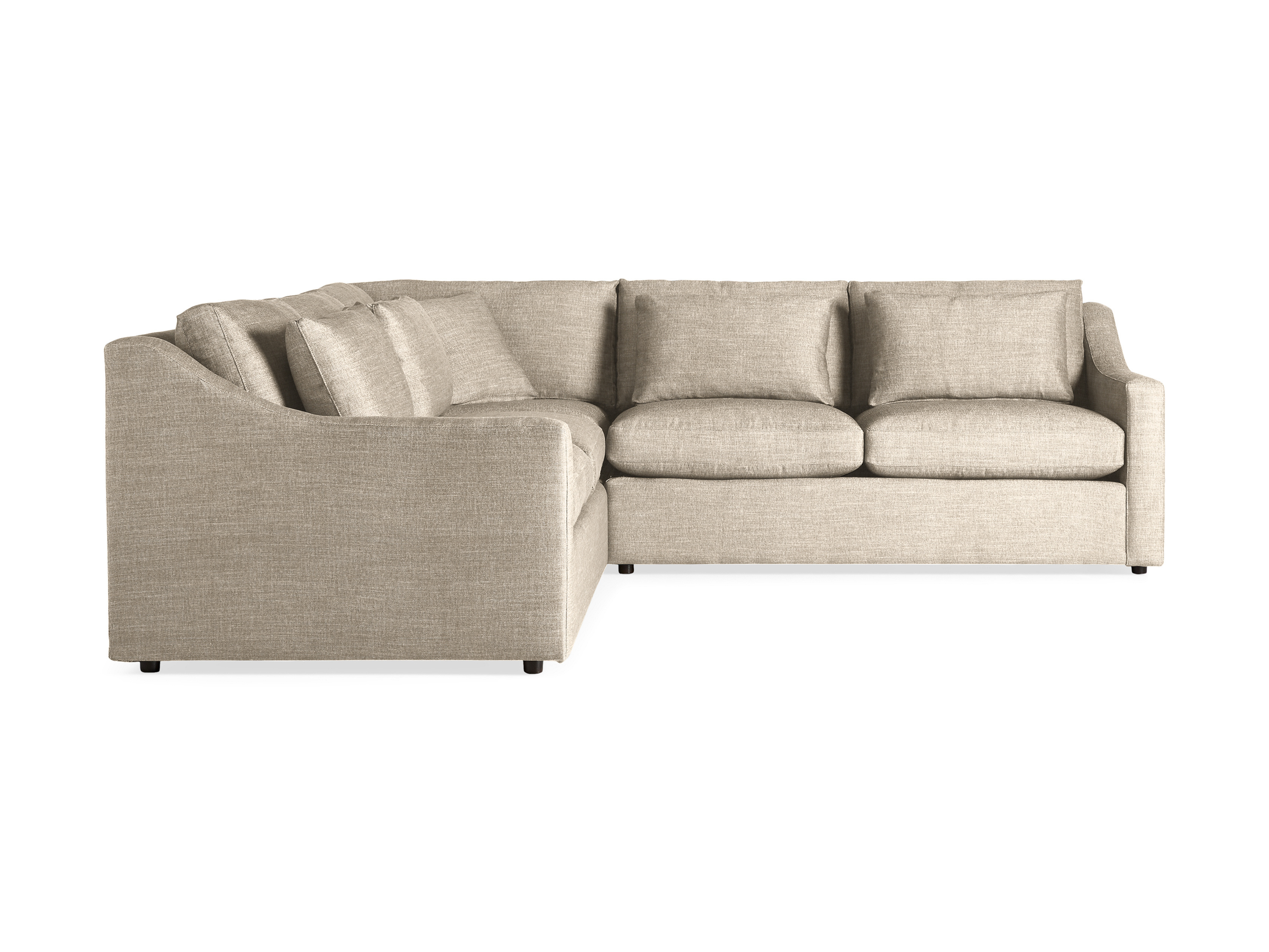 Modern classic upholstery deep seating living room furniture 3 piece corner sectional sofa