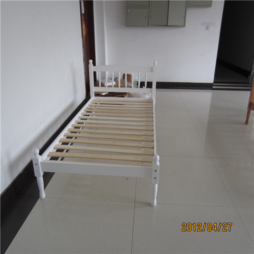 super size wooden single bed frame designs in white