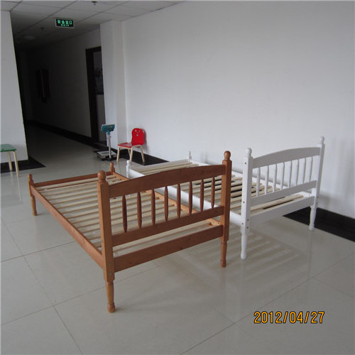 super size wooden single bed frame designs in white