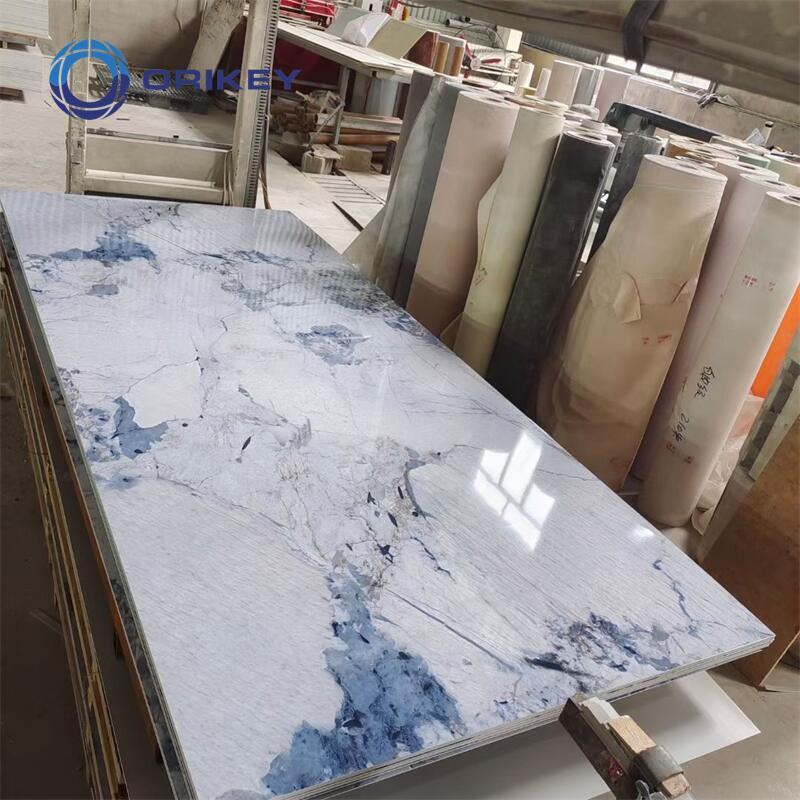 Painted PVC Marble  Artificial Paper Furniture Peel And Stick Film Roll Sheet