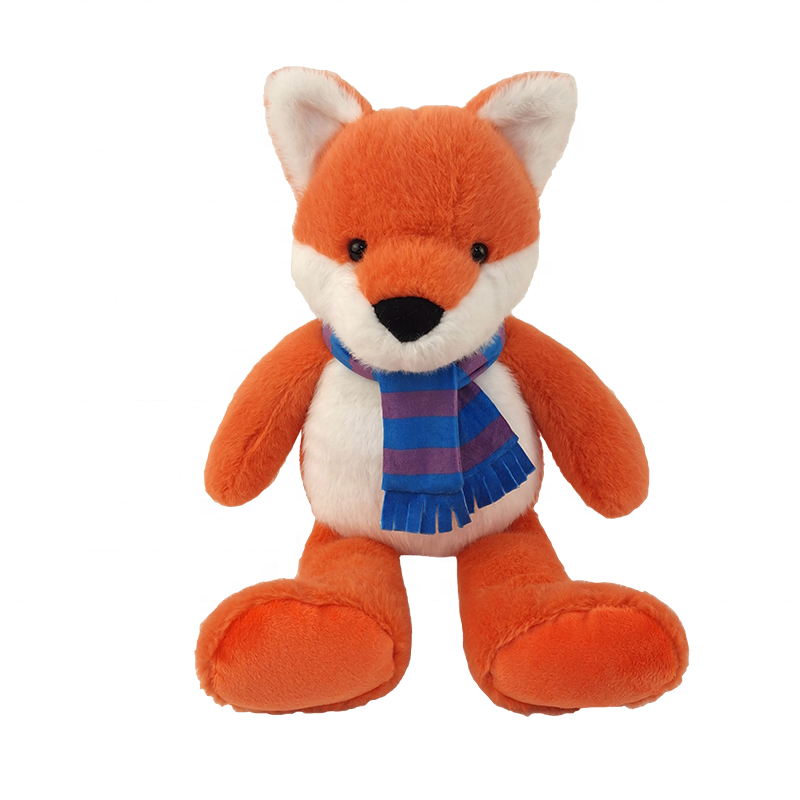 High quality 6 colors plush toy with scarf custom rabbit stuffed sheep animals soft fox pig toys China manufacturer