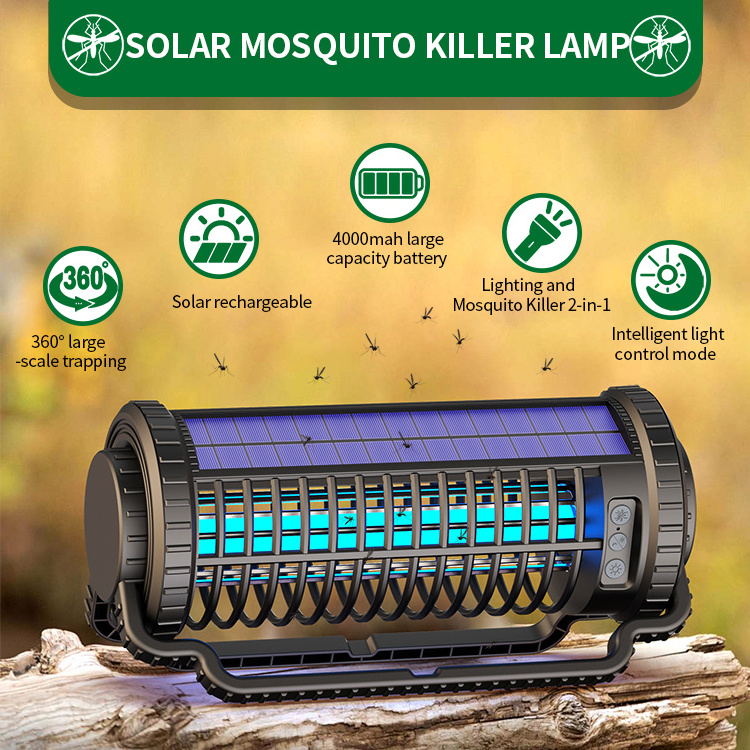 Smart Portable 2-IN-1 Mosquito Trapper Shocking Suction Electric Bug Zapper Hang Desktop Mosquito Killier