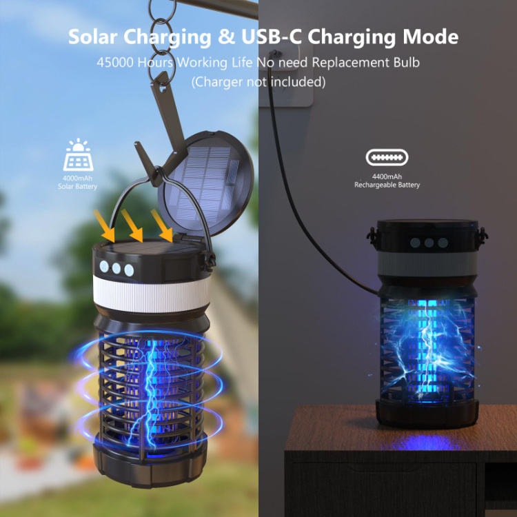 Commercial Bug Zapper Electric Insect Fly Solar Mosquito Killer Lamp