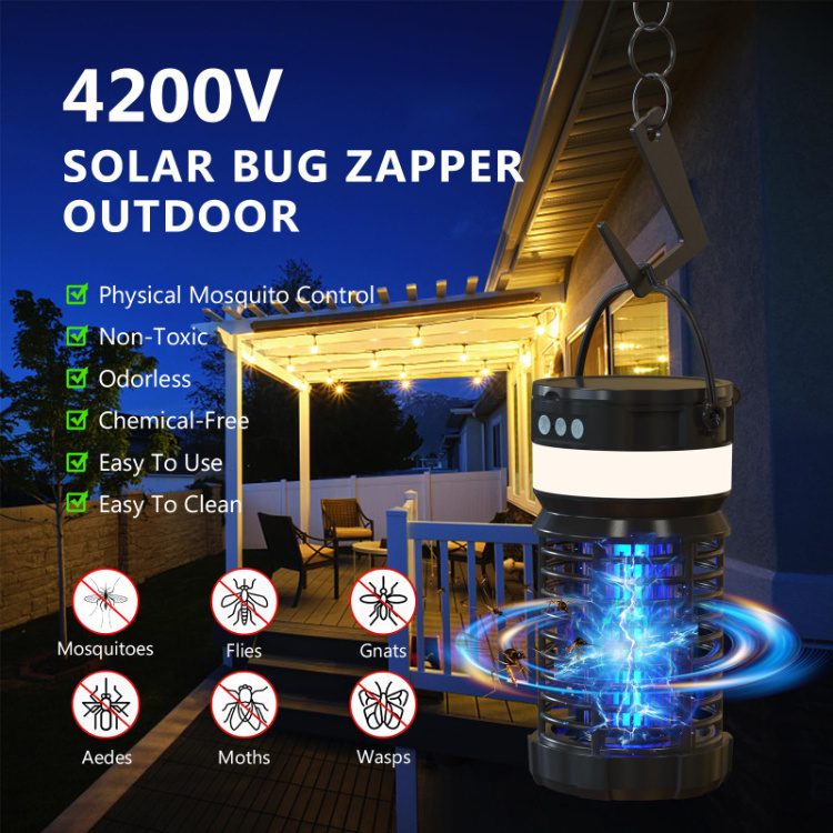 Commercial Bug Zapper Electric Insect Fly Solar Mosquito Killer Lamp