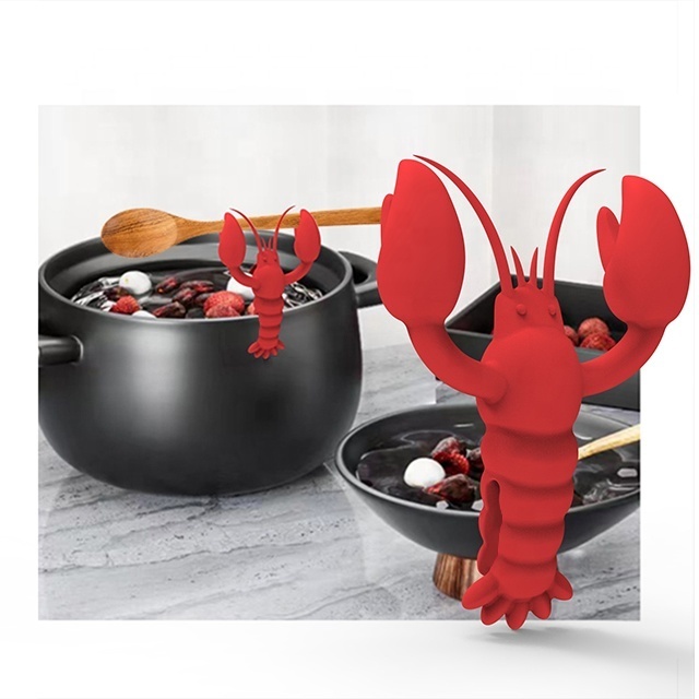 Lobster Spoon Rest Holder Silicone Spoon Rest Cooking Utensils Kitchen Pot Grill Utensil Holder Kitchen Spoon Holder