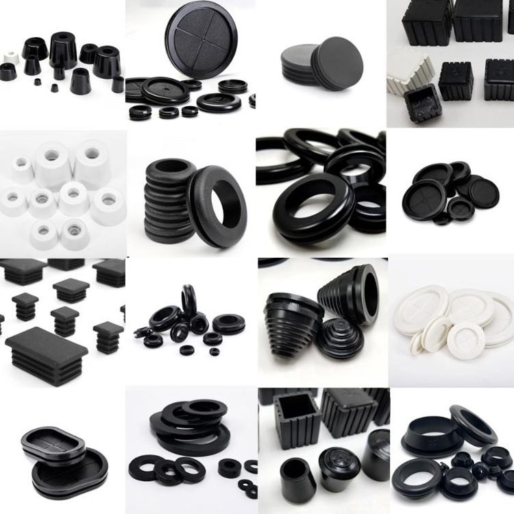 custom 1 inch 7mm 12mm round cable Inflaming retarding Rubber grommet black