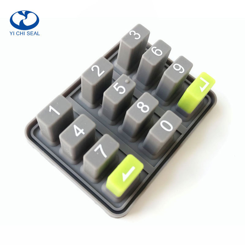 Custom electronics calculator contact membrane remote keypad keyboard press conductive rubber silicone push buttons