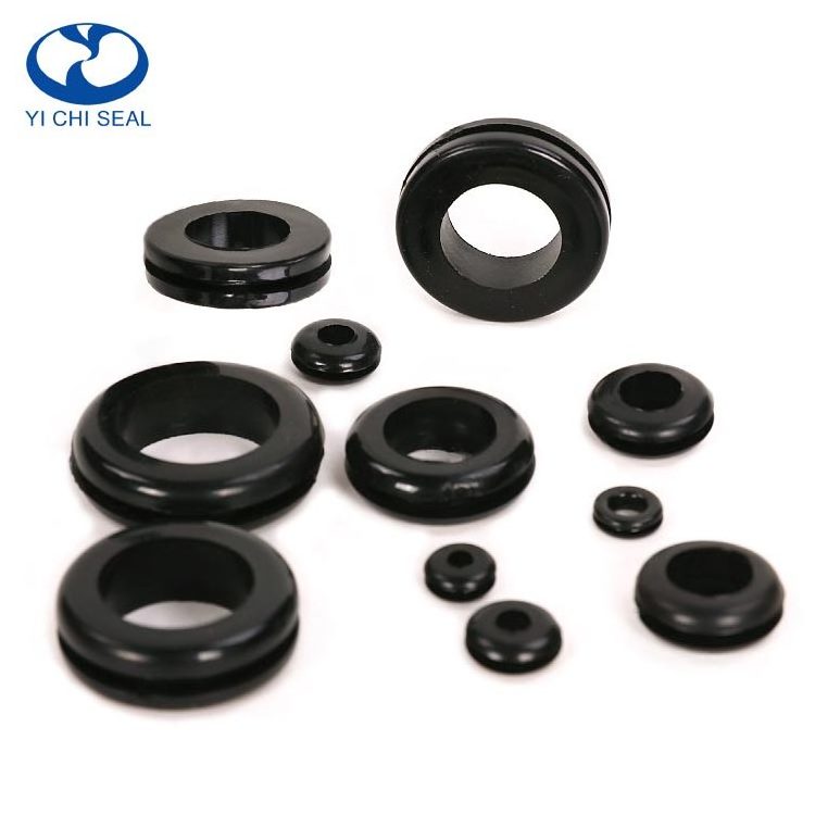 custom 1 inch 7mm 12mm round cable Inflaming retarding Rubber grommet black