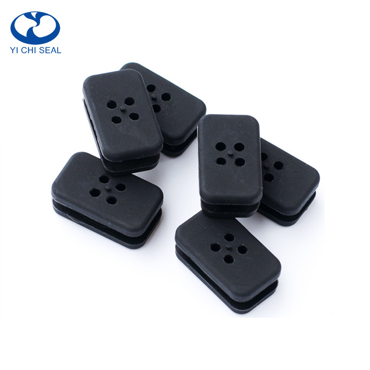 custom rubber products rectangular silicone rubber square seal grommet for cable square rubber grommet