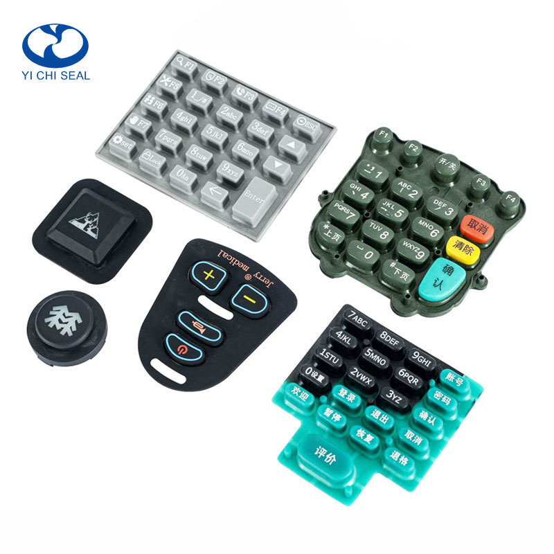 Custom electronics calculator contact membrane remote keypad keyboard press conductive rubber silicone push buttons