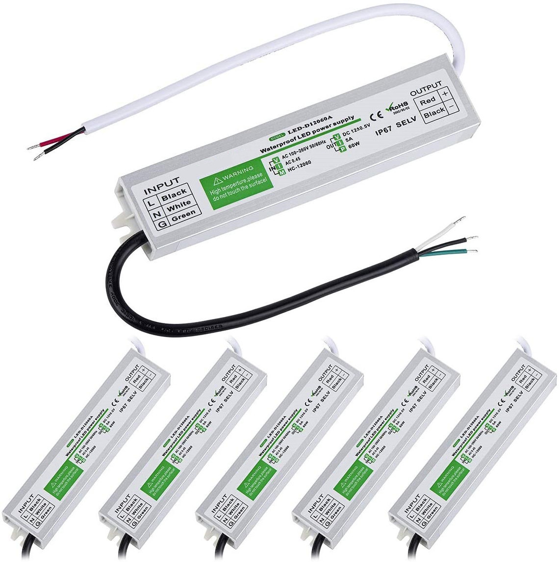 36W 12V 24V 3A IP67 waterproof Power Supply For Led Light Or Led Strip