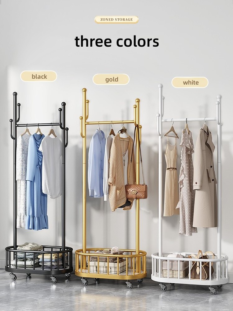 Iron Movable household clothes rack cactus floor mounted clothes rack storage rack