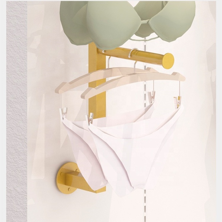 Factory Direct Commercial Nordic Underwear Hanging Bra Showcase Wall Mounted Lingerie Rack Metal Display Racks For Bra Shop