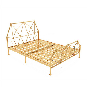 European-style modern minimalist iron frame steel frame double single adult children 1.2 1.5 1.8 princess iron bed