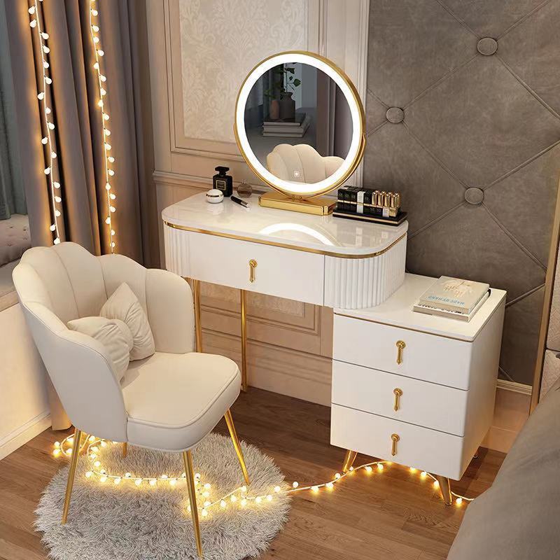 Minimalist Conjoined Small Apartment Locker Nail Dressing Table Dresser Bedroom Modern Nordic Light Luxury Pine Modular CN;FUJ