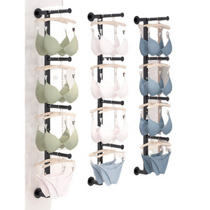 Factory Direct Commercial Nordic Underwear Hanging Bra Showcase Wall Mounted Lingerie Rack Metal Display Racks For Bra Shop