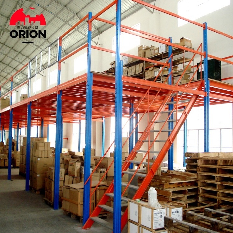 Iron Mezzanine floor Metal Warehouse Building Storage Shelving steel mezzanine racking system