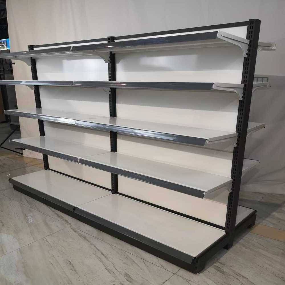 High quality raw material double-sided commercial grocery store supermarket retail display shelves