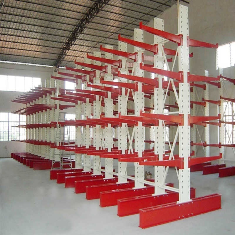 Durable warehouse storage use cantilever racking steel pipe storage rack industrial steel pipe storage shelving rack