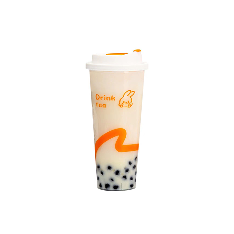 16oz 24oz Disposable Plastic Bubble Tea Cup with logo printing