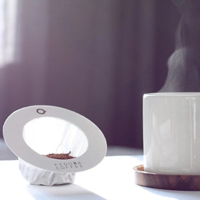 Disposable Drip Coffee Filter Bags Round Shape Portable Paper Hanging Cup Drip Coffee Filters