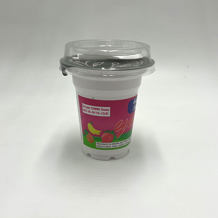 Yogurt Cups White Plastic Ball Ice Cream Cup Packaging