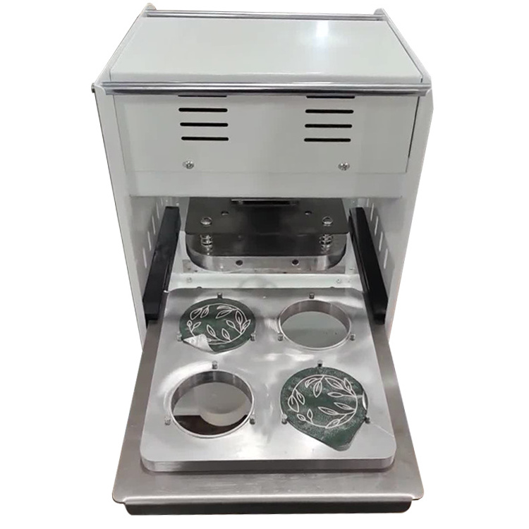 small manual plastic cup heating sealing foil lid customized machine for paper cup