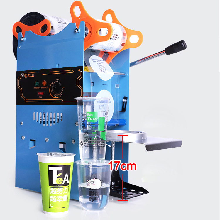 Bubble Tea table top sealing machine/manual tray sealer/cup fill seal machine