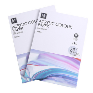 Hot sale  paper A3/A4  Acrylic colour paper 20 pages*250gsm drawing pad paper for art