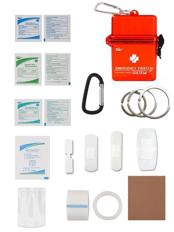 OP portable medical supplies personal mini camping fishing first aid kit