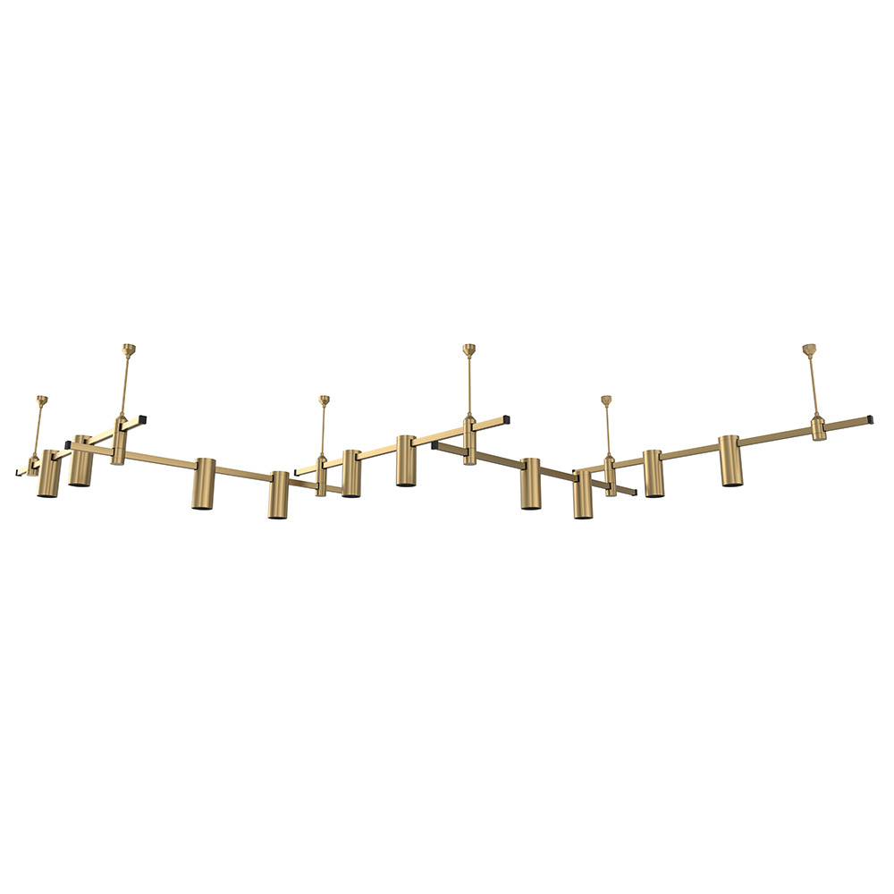 China Best Price Big Rectangle Bronze Led Modern Light Ceiling Chandeliers Fixtures For Living Room