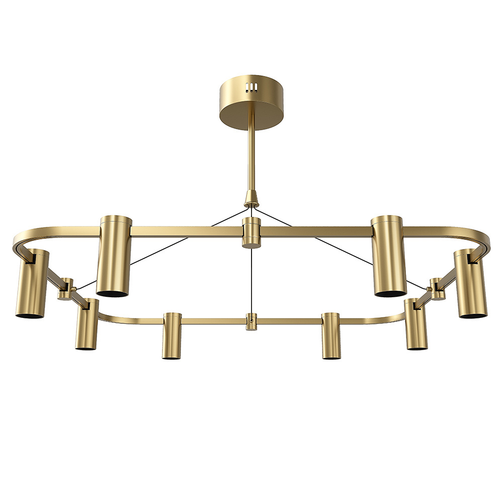 Retractable Round Gold Low Ceiling Mount Luxury Lamp Led Modern Light Ceiling Chandelier For Hotel Restaurant