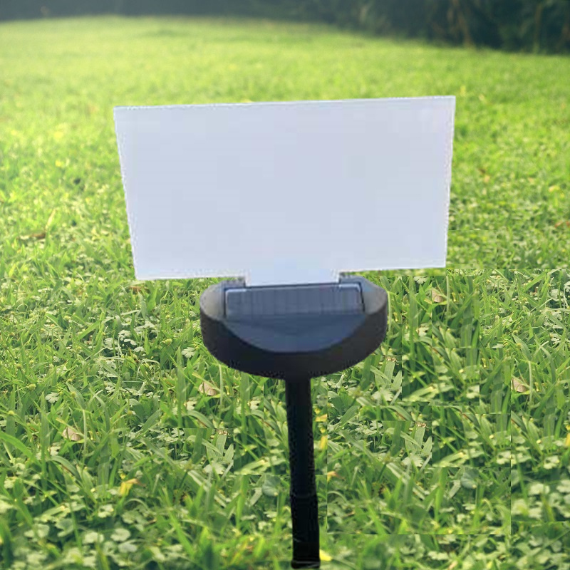 Personalized acrylic white plain solar lights sublimation memorial solar panel for garden decoration