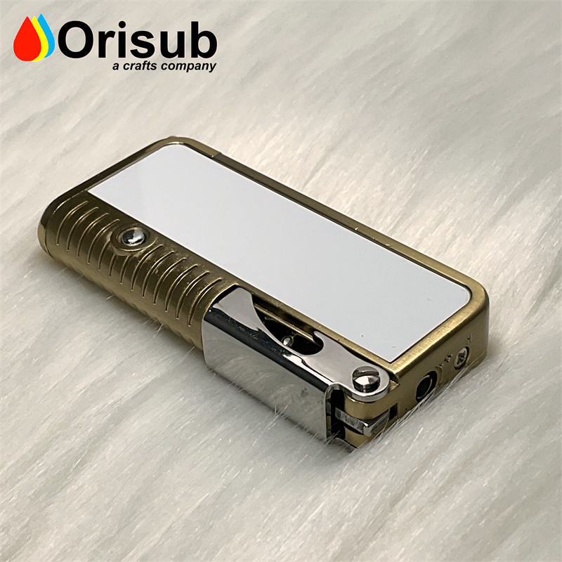 Sublimation blank metal lighter electric lighter usb rechargeable with custom logo