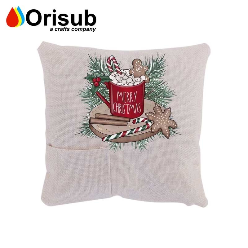 Wholesale personalized sublimation linen tooth fairy pillow case blank with pocket