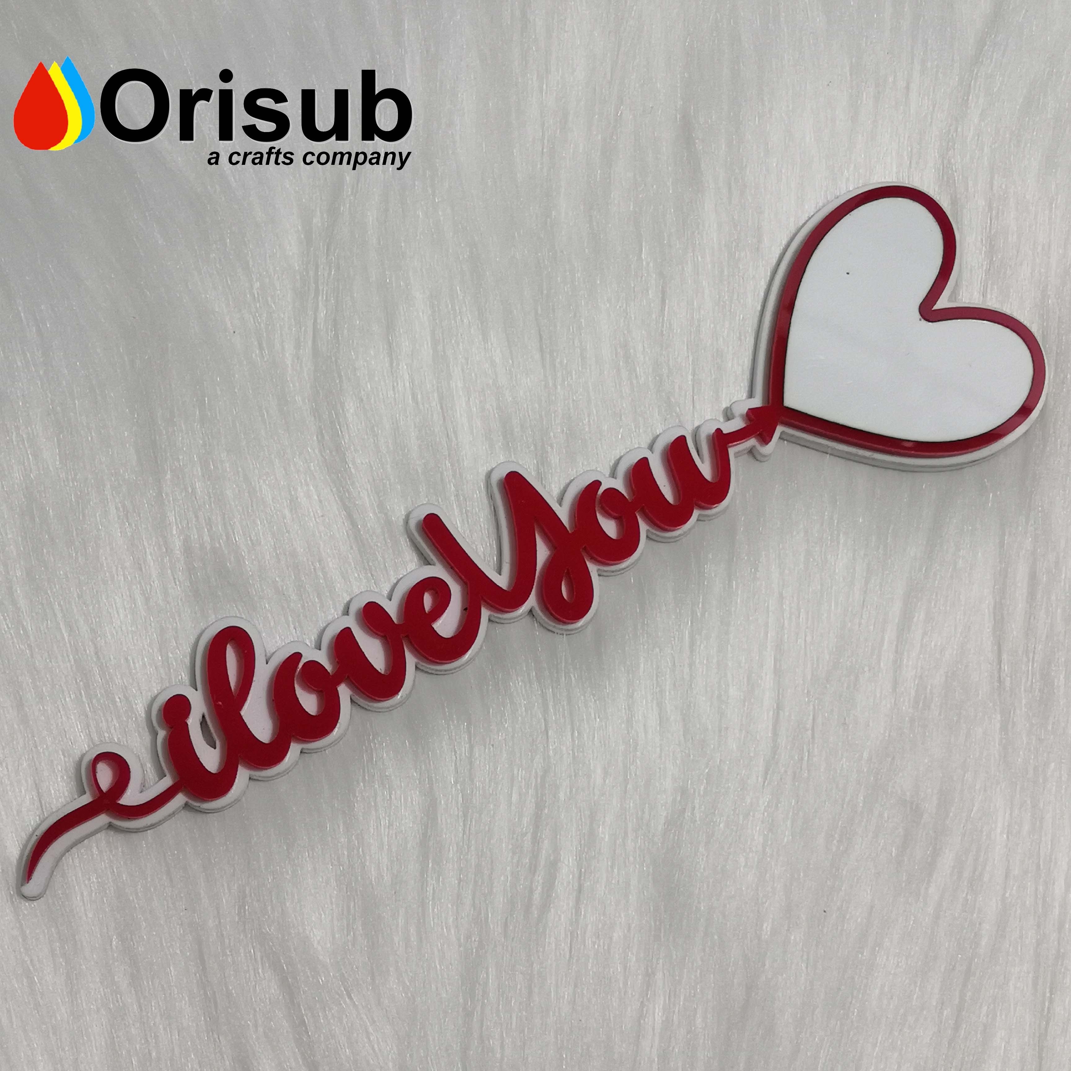 Valentine s Day sublimation acrylic blanks I LOVE YOU  balloon