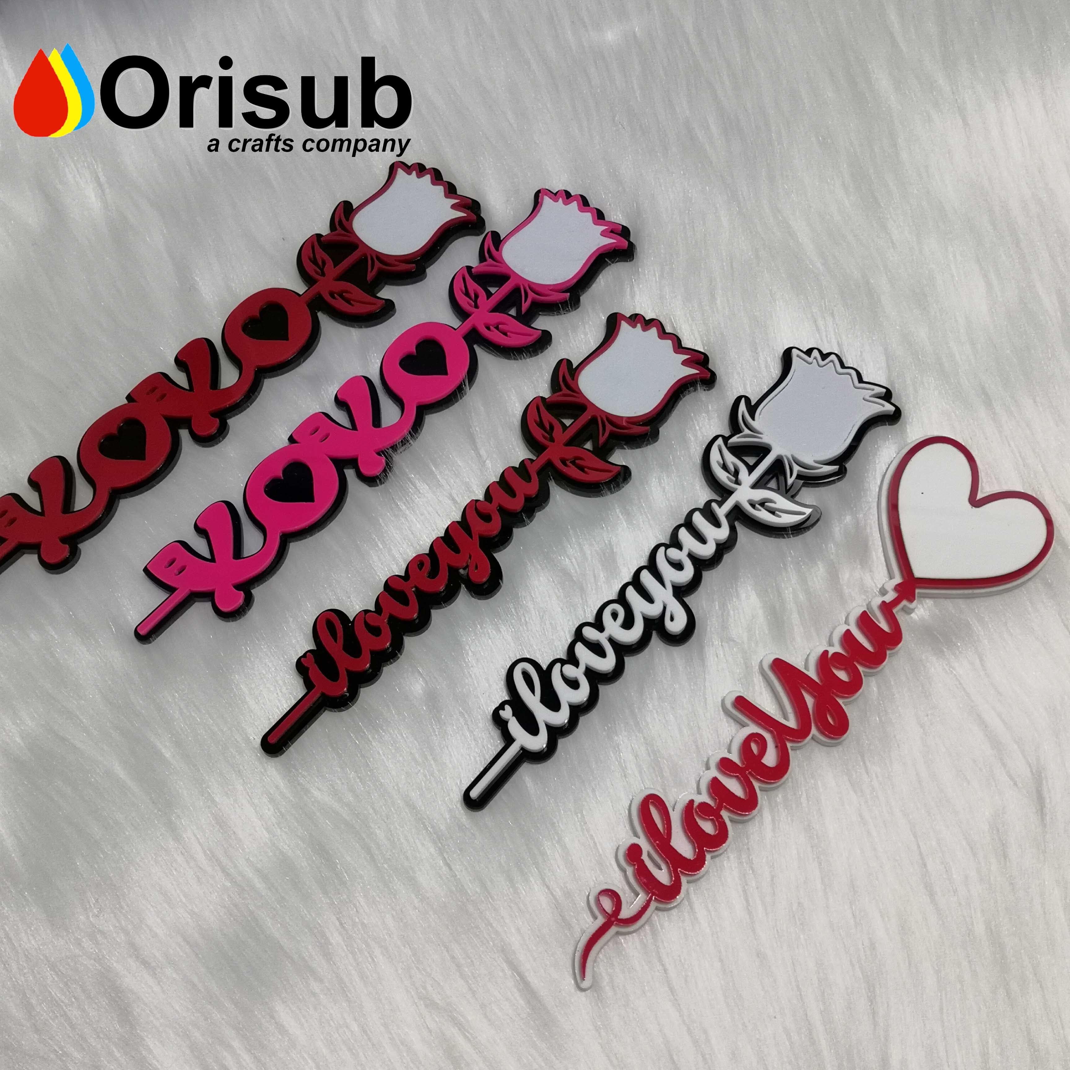 Valentine s Day sublimation acrylic blanks I LOVE YOU  balloon