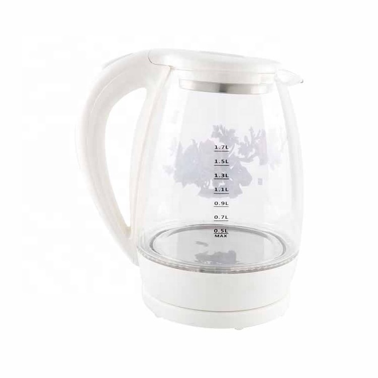 Fast Boiling Electric Glass Kettle 1.7L 1500W with High Borosilicate Glass Material