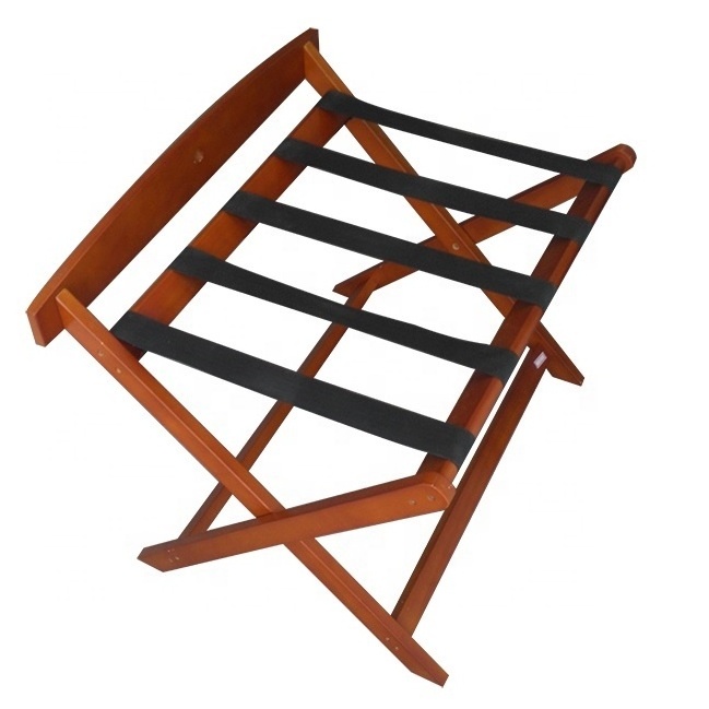 Wood Folding Baggage Stand Wooden Luggage Rack Stand Durable Modem Hotel Furniture Traditional H010 Hotel Supply Bed Room Solid