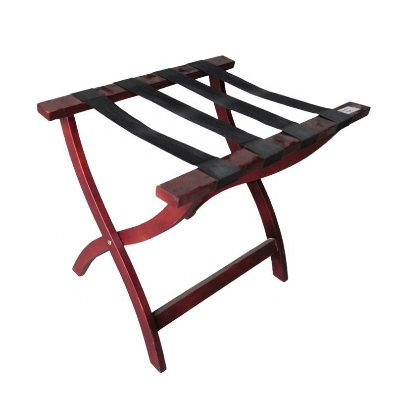 H017 Modern Solid Wood Folding Luggage Rack for Hotel Bed Room for Hospitality Supply and Hotel Furniture