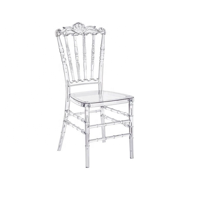 Outdoor Wedding Clear Plastic Resin Chivari Tiffany Chairs Events Transparent Throne Chair For Wedding Party Hotel Banquet Event