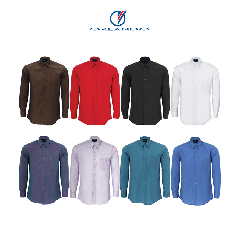 Menswear Wholesale High Quality Long Sleeve Business Shirt with Natural Cotton Texture for An Elegant Look