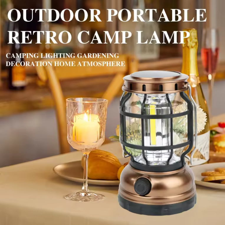 Orlite Solar Outdoor Waterproof Camping LED Lantern Portable Rechargeable Battery Powered Camping Light