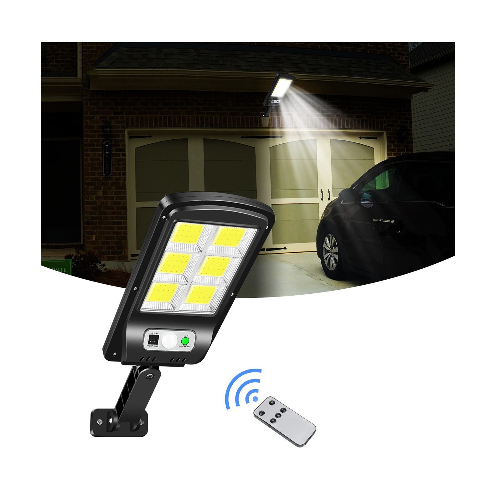 Solar Street Light Outdoor IP65 Waterproof  Solar Flood Lights with Motion Sensor for Outside Yard Garden Parking Lot Lights