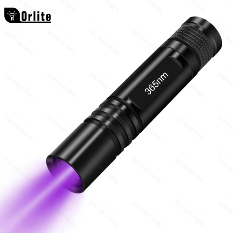 Orlite New style UV 365nm Flashlight Black  Ultraviolet Flashlight LED Portable Mini Handheld Torch