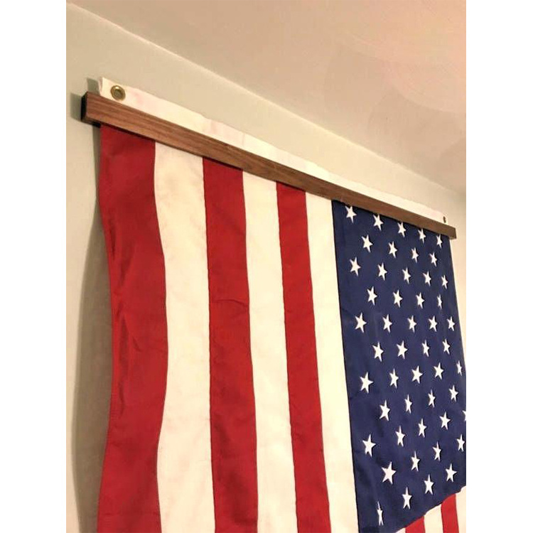 Home Decoration Teak Wood Poster Hanger American Flag Magnetic Poster Holder For Hanging Art Painting Art Print