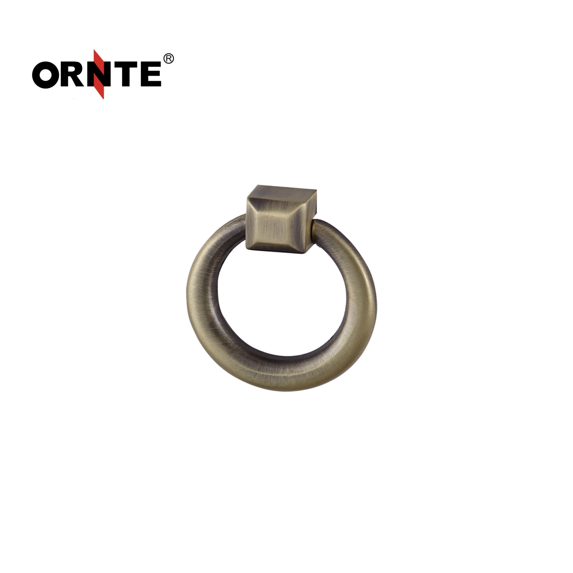 ORNTE Gold Black Chrome Nickel Wire Drawing Zinc Alloy Circle Finger Hardware Cabinet Pulls Bedroom Ring Furniture Handles