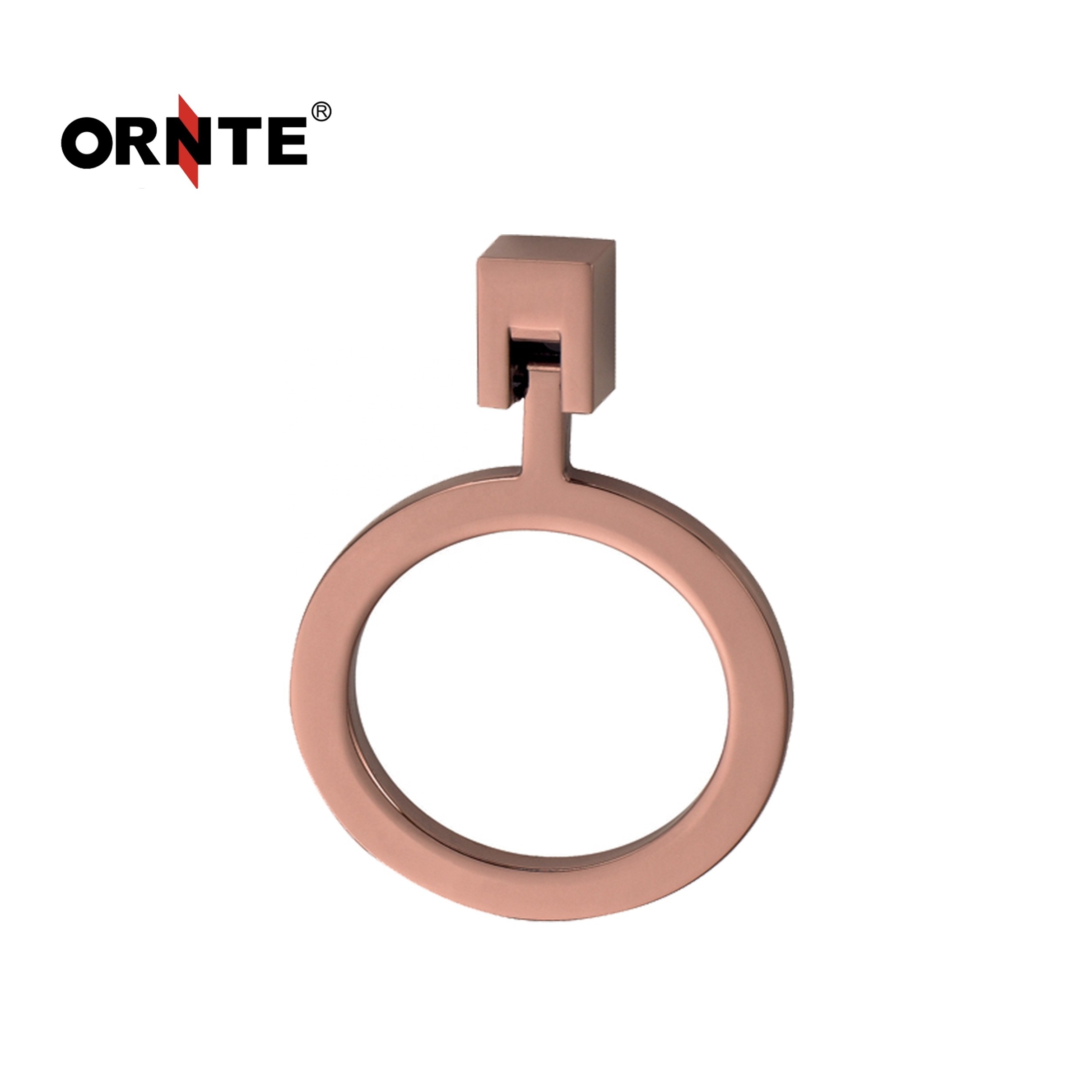 ORNTE Gold Black Chrome Nickel Wire Drawing Zinc Alloy Circle Finger Hardware Cabinet Pulls Bedroom Ring Furniture Handles