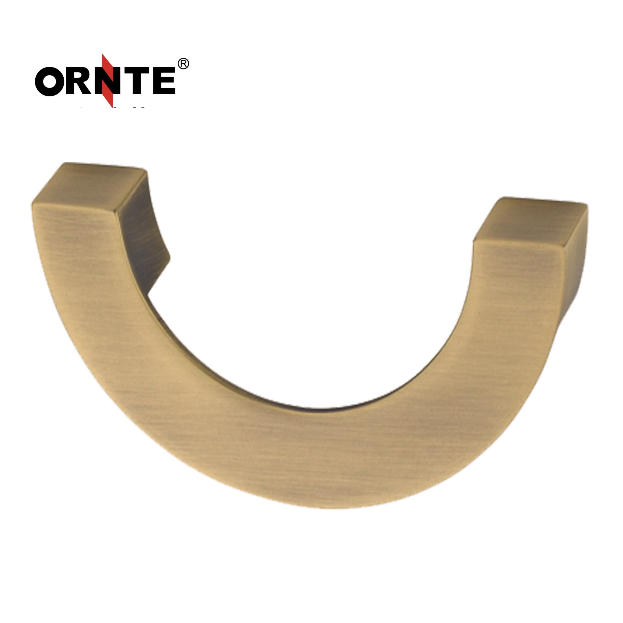 ORNTE Brass Half Moon Wardrobe Handles And Knobs Cabinet Semi Circle Pull Handles Furniture Hardware Factory