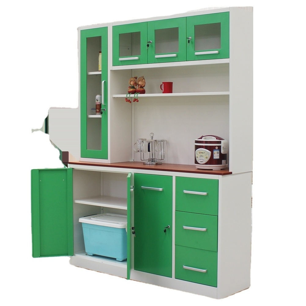 Modern Home kitchen  Furniture Combination Kitchen Cabinet Metal Durable Eco-friendly Furniture